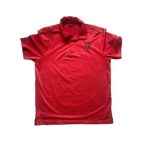 Men's Red House Texas Tech Red Polo size L Fellowship of Christian Athletes Logo